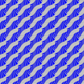 Bauhaus Lines of Blue