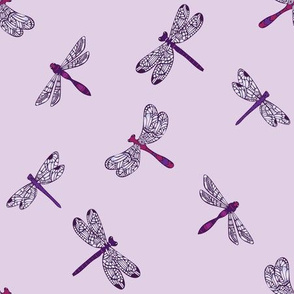 Purple Dragonflies by ArtfulFreddy