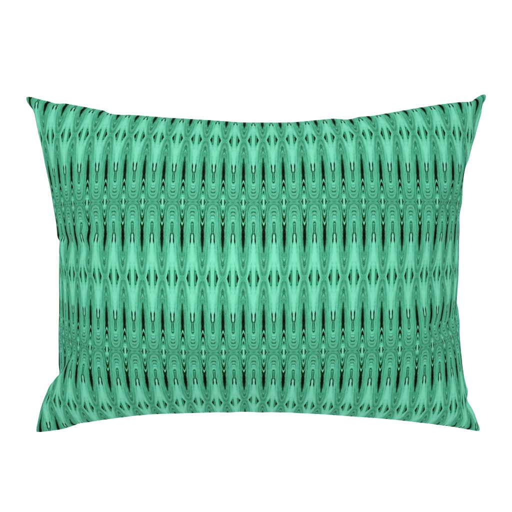 DSC5 -  Wide - Baroque Cathedral Stripes  in Tones of Pastel Turquoise aka Ornate Art Deco Stripes