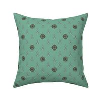 Ships Anchors & Wheels Bright Green