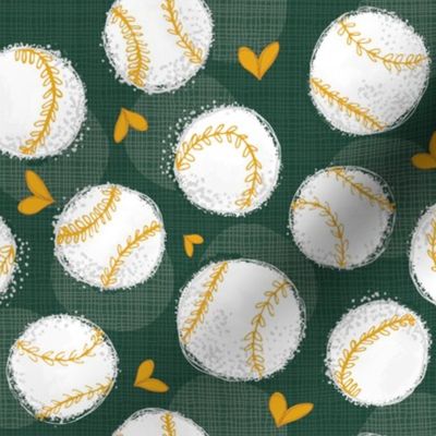 Baseball Lovers Unite! Green and Gold Medium Scale