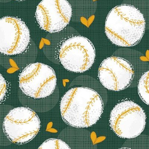 Baseball Lovers Unite! Green and Gold Medium Scale