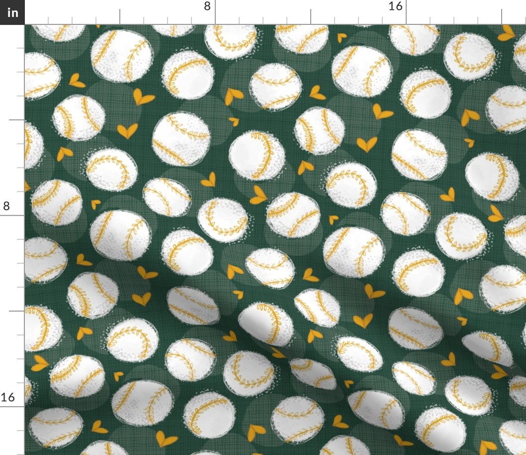 Baseball Lovers Unite! Green and Gold Medium Scale