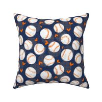 Baseball Lovers Unite! Blue and Orange Medium Scale