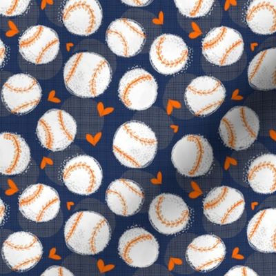 Baseball Lovers Unite! Blue and Orange Small Scale