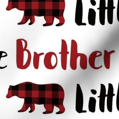 buffalo plaid bear little brother