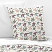 floral patchwork elephant 3 inch wide