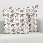 floral patchwork elephant 3 inch wide