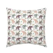 floral patchwork elephant 3 inch wide