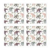 floral patchwork elephant 3 inch wide