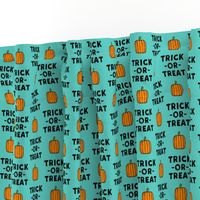 (small scale) trick or treat - stack teal - halloween - LAD19BS