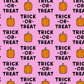 (small scale) trick or treat - stack  pink - halloween - LAD19BS