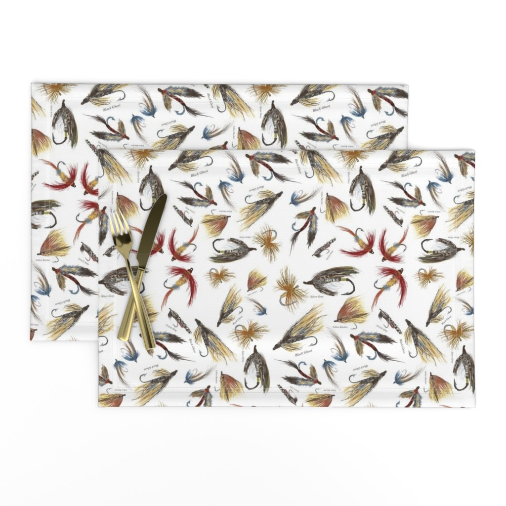 Fly  fishing Lures on white