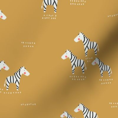 Zebras in mustard