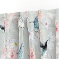 Humming bird Spring Pattern - Beija Flor