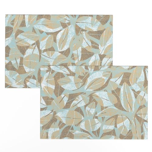 Spotted Leaves Sky Jute Dove 24inL