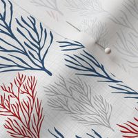 Red & Blue Seaweeds Textured V.03