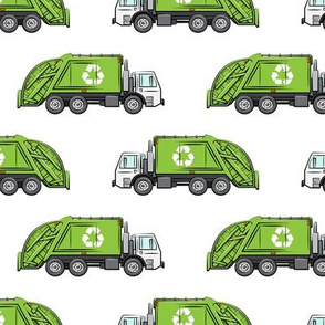 Recycle Trucks - Recycling Truck Garbage Truck Green -  LAD19