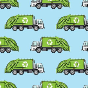 Recycle Trucks - Recycling Truck Garbage Truck Green - blue - LAD19