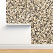 Spotted Leaves Dove Jute Charcoal 150