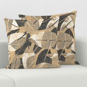 Spotted Leaves Dove Jute Charcoal 150