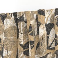 Spotted Leaves Dove Jute Charcoal 150