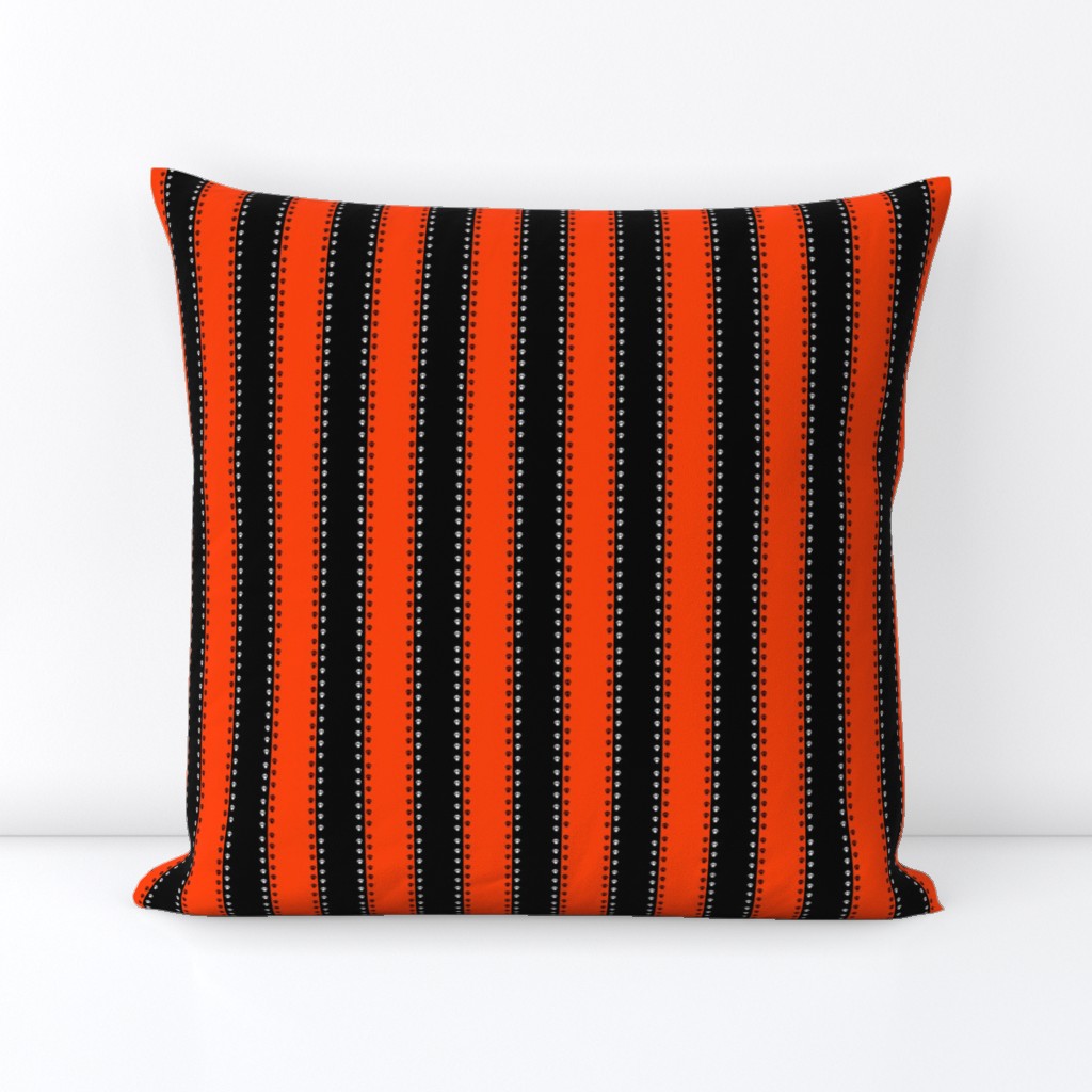 orange and black skull stripe