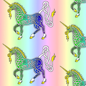 Rainbow Celtic Unicorn 