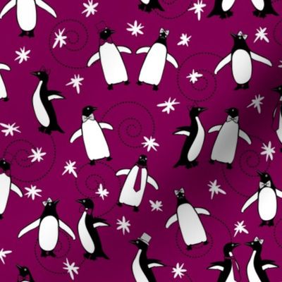 Penguins Puttin' On The Ritz (Wine Red)