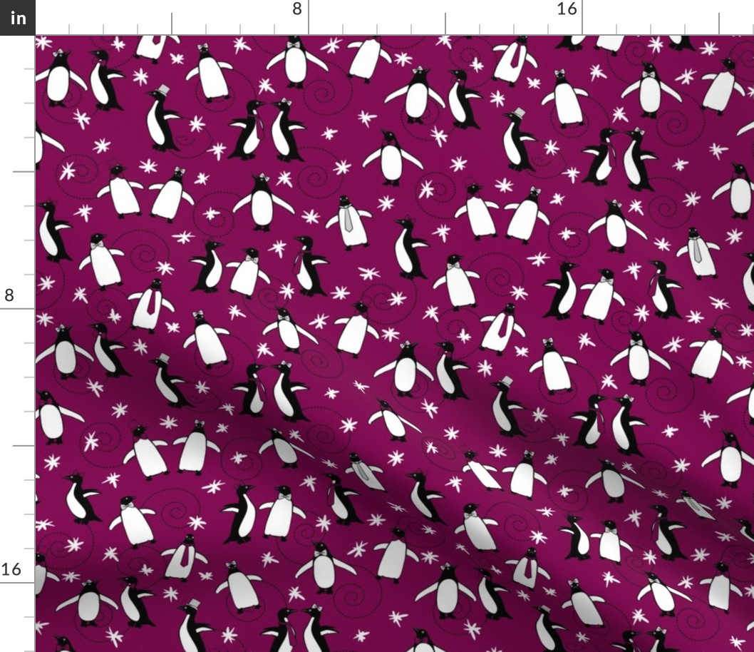 Penguins Puttin' On The Ritz (Wine Red)