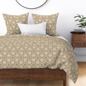 Caramel Tan Textured Boho Hex Pattern