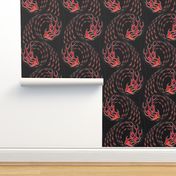 ★ HOT ROD FLAMES ★ Red, Black - Large Scale / Collection : On fire -Burning Prints