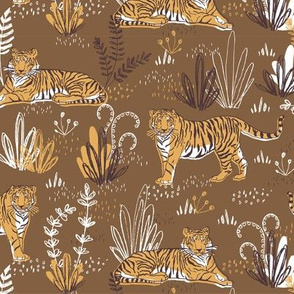 modern tropical tiger pattern