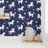 PonyTale BIG navy pink