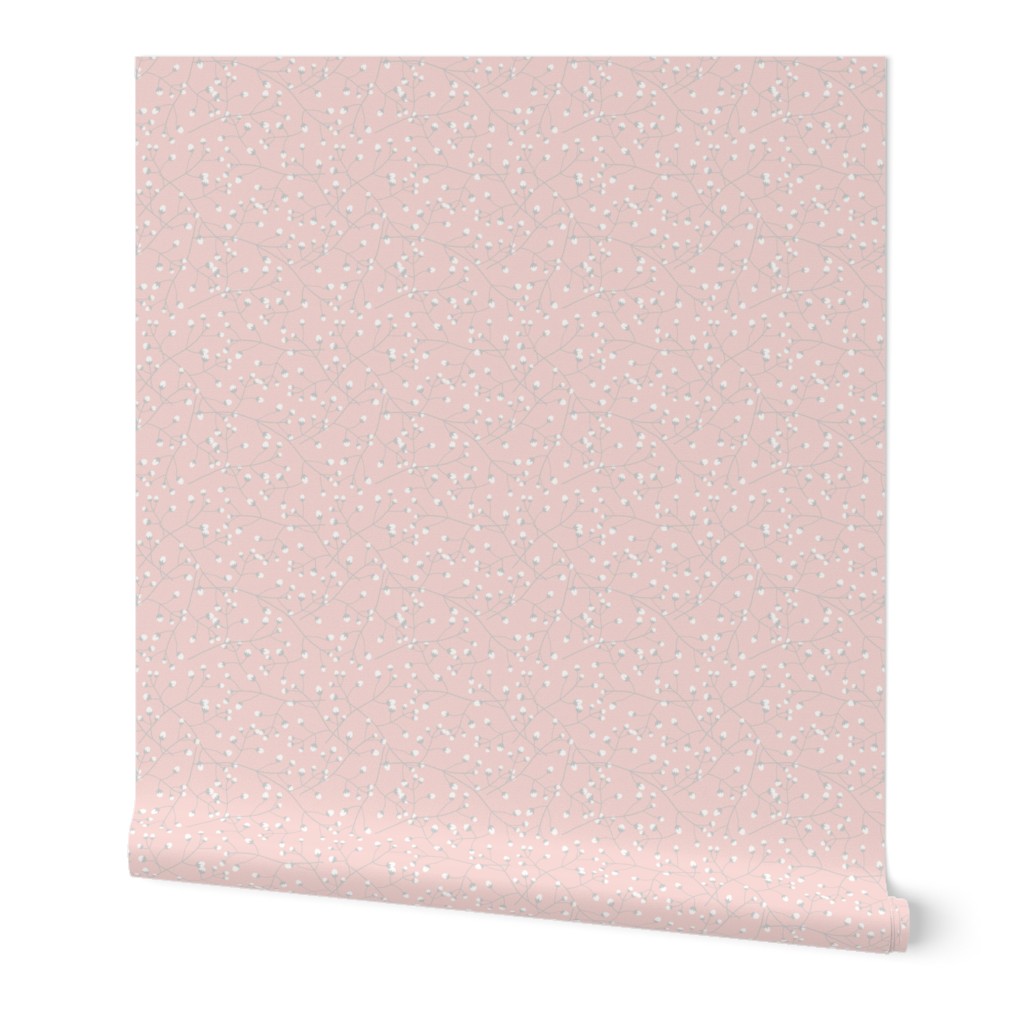 Babys Breath Toss: Rose Gold & Gray Small Floral