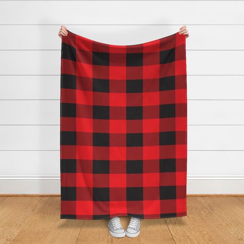 Black and Red Buffalo Plaid Pattern