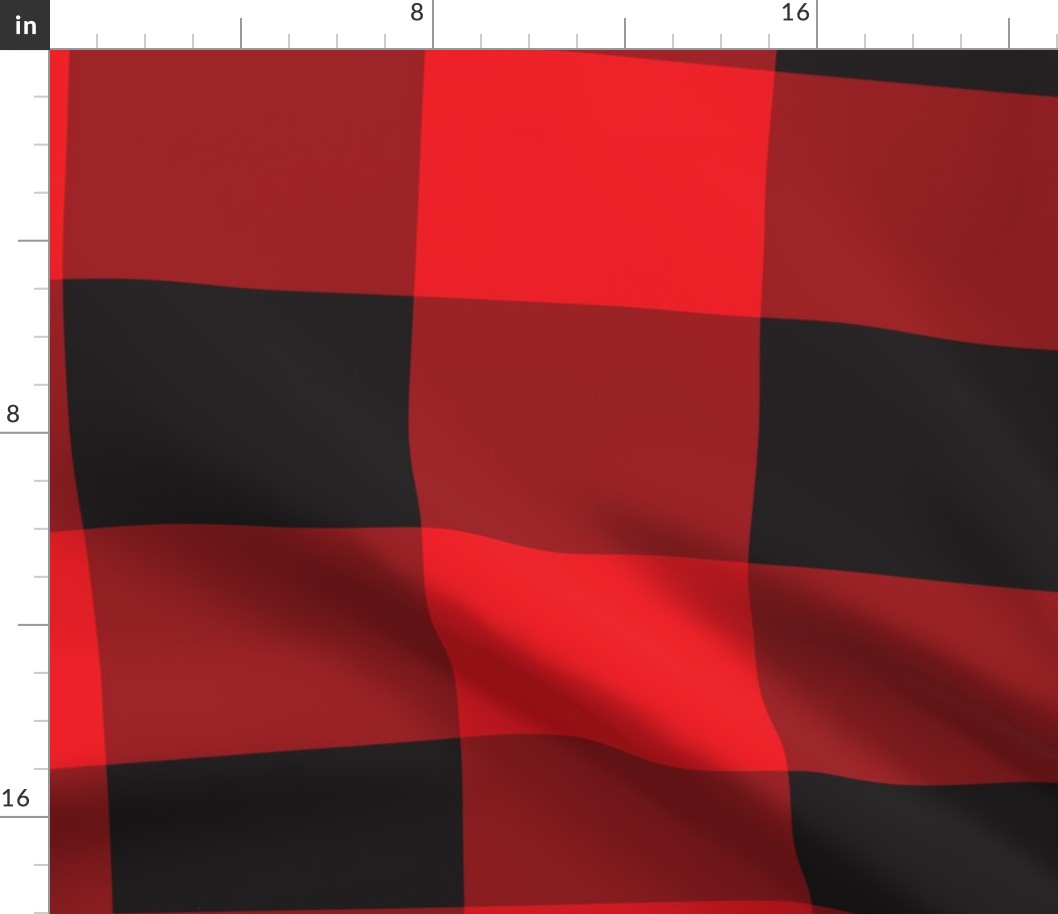 Black and Red Buffalo Plaid Pattern