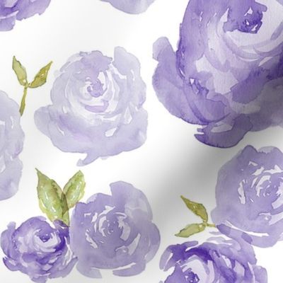 Lavender watercolor rose