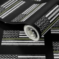 (small scale) American Flag - thin green line C19BS