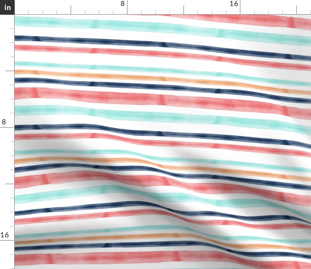 spring watercolor stripes - LAD19