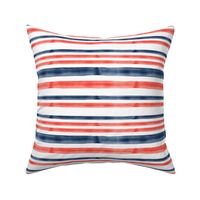 red and blue watercolor stripes - LAD19