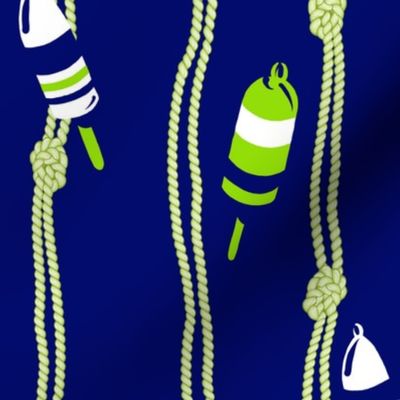 Oh Buoy!  |  Blue  •  Lime Green • White