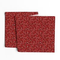 Babys Breath Toss: Candy Apple Red & Black Small Floral