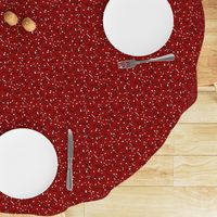 Babys Breath Toss: Candy Apple Red & Black Small Floral