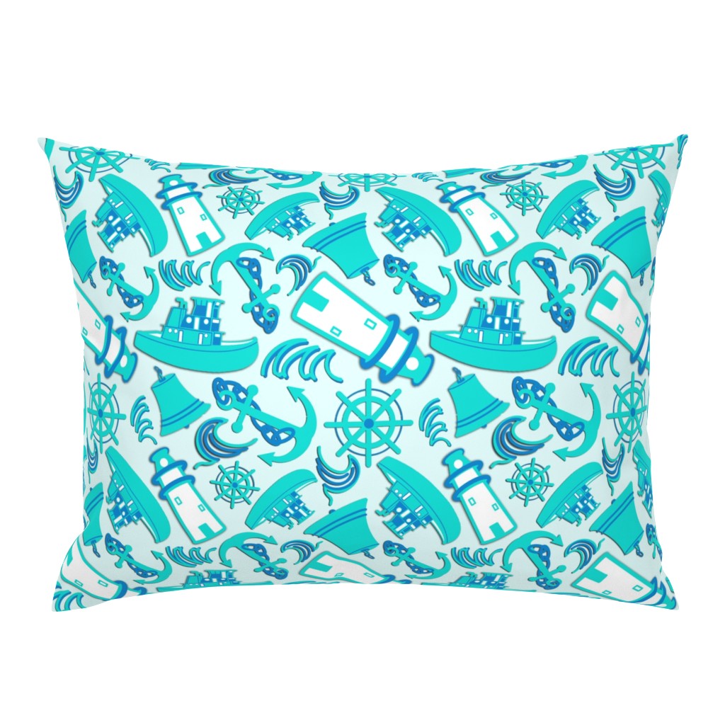 Nautical Print Assorted Blue (294)