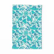 Nautical Print Assorted Blue (294)