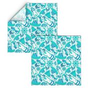 Nautical Print Assorted Blue (294)