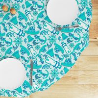 Nautical Print Assorted Blue (294)