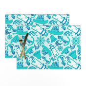 Nautical Print Assorted Blue (294)