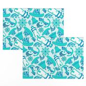 Nautical Print Assorted Blue (294)